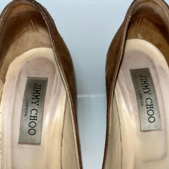 Jimmy Choo Brown Suede Heels - Picture 9 of 13